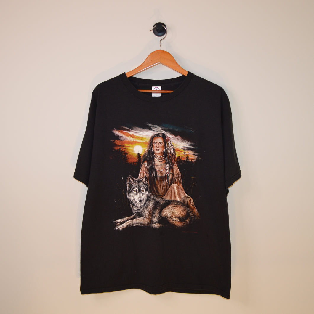 Native American Vintage Graphic T-Shirt [XL]