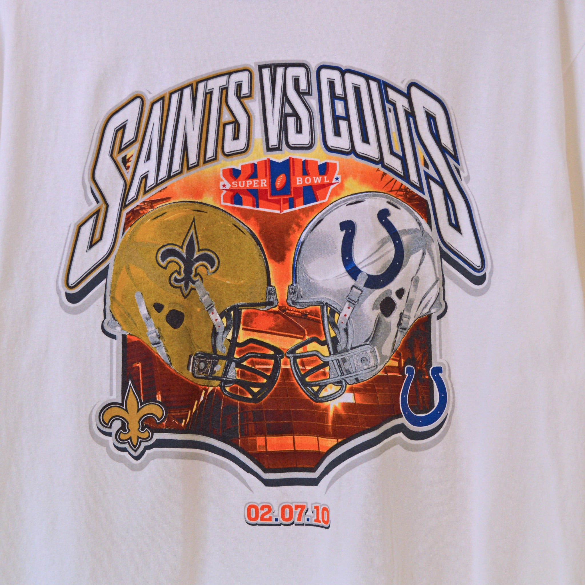 Vintage New Orleans Saints Indianapolis Colts Super Bowl T-Shirt