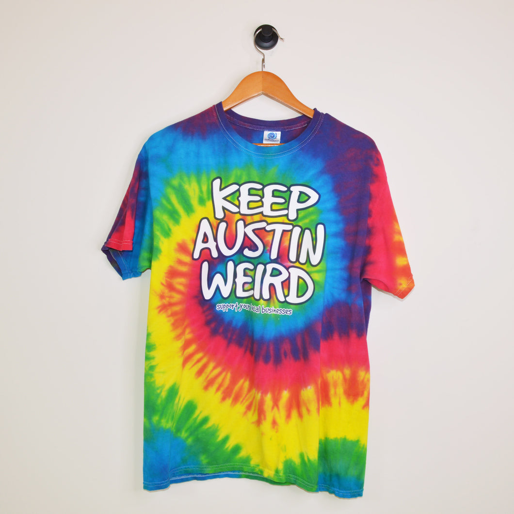 Tie Dye Keep Austin Weird T-Shirt [L]