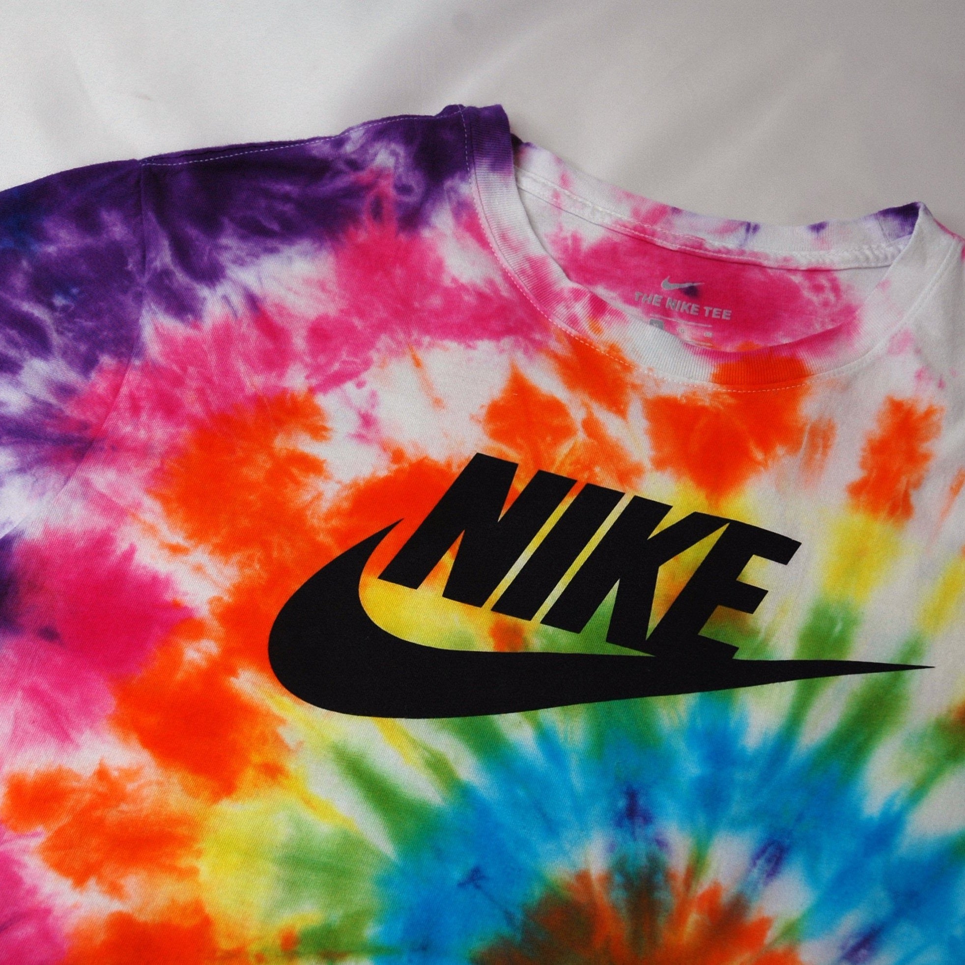 Tie Dye Nike T Shirt Rainbow Spiral Dye Spicy Dye