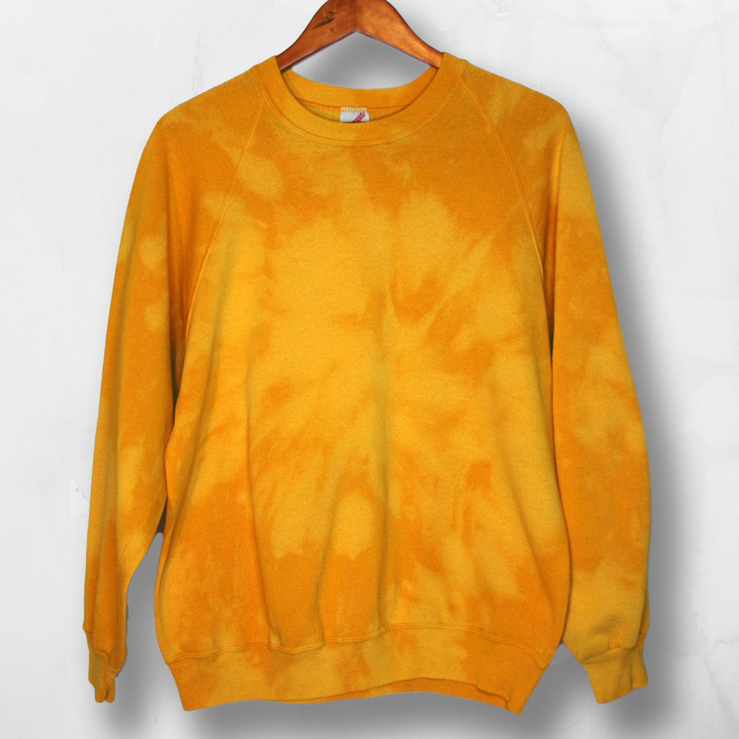 Tie Dye Yellow Crewneck Sweatshirt [XL]