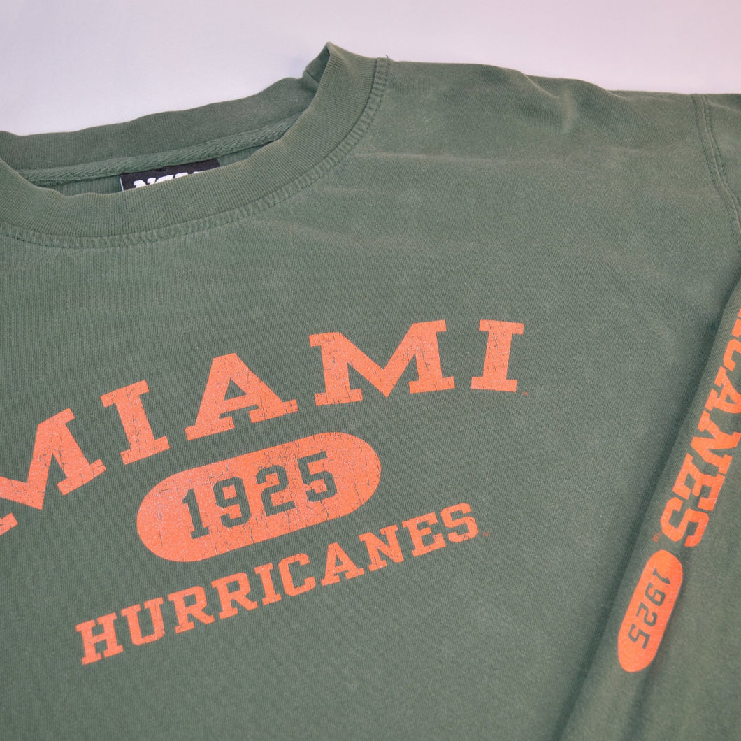 Vintage University of Miami Long Sleeve T-Shirt [L]
