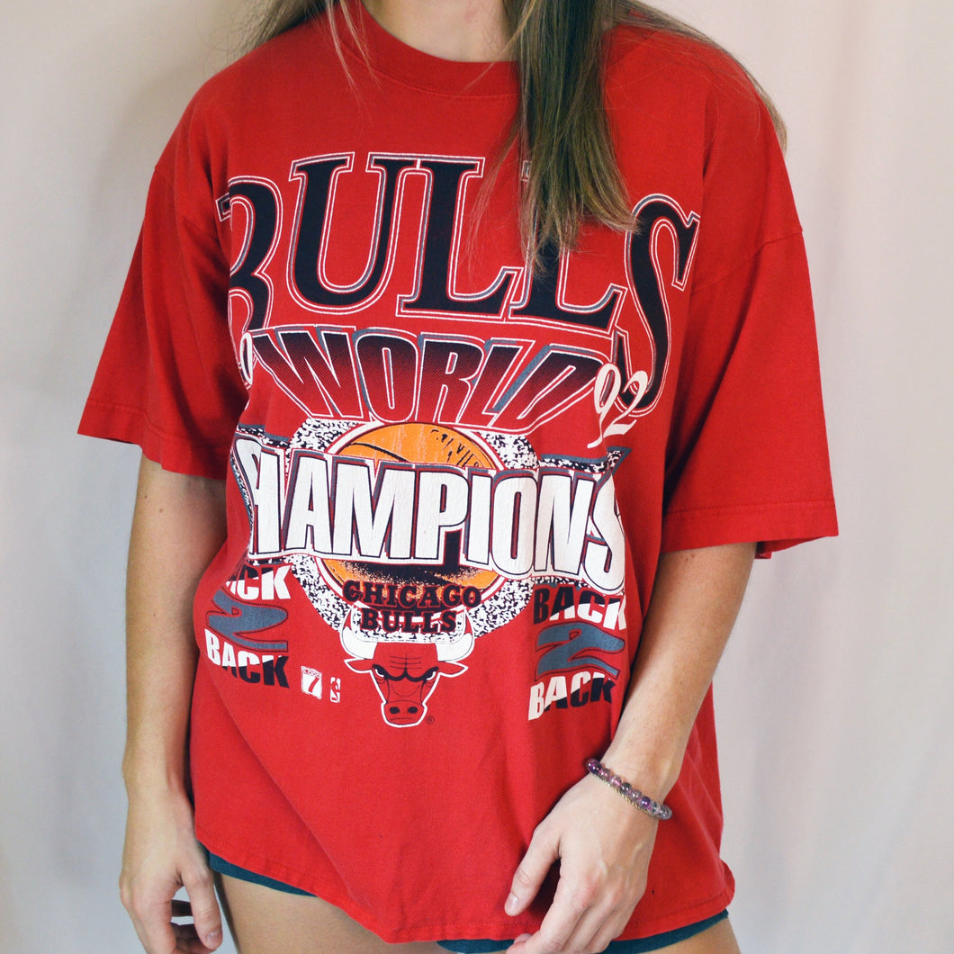 Vintage Chicago Bulls World Championship T-Shirt [L]