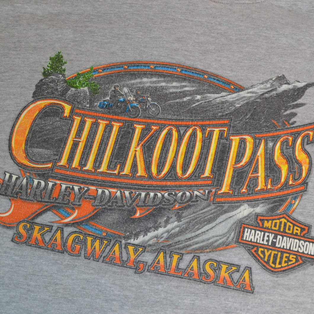 Vintage Harley Davidson Skagway, Alaska T-Shirt [L]