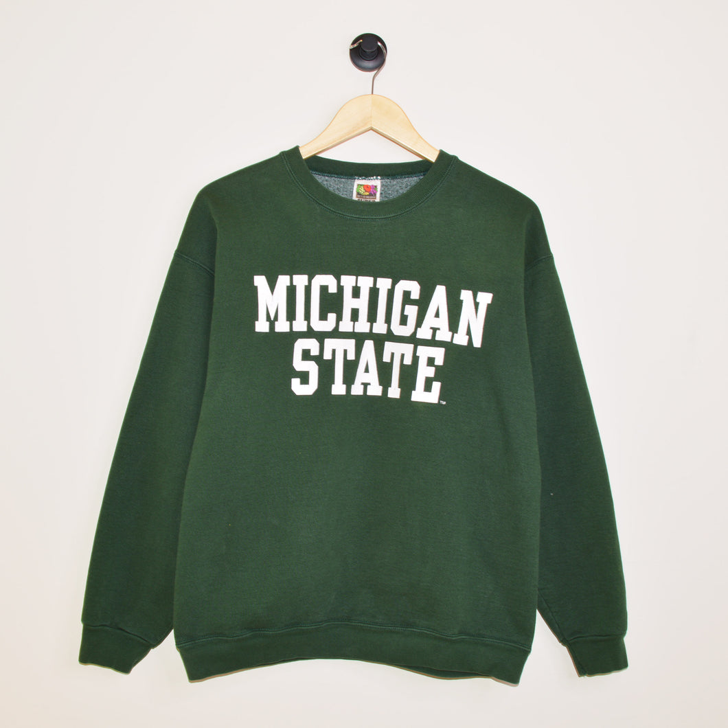 Vintage Michigan State University Crewneck Sweatshirt [L]