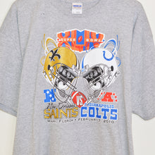 Load image into Gallery viewer, Vintage New Orleans Saints Indianapolis Colts Super Bowl T-Shirt [XL]
