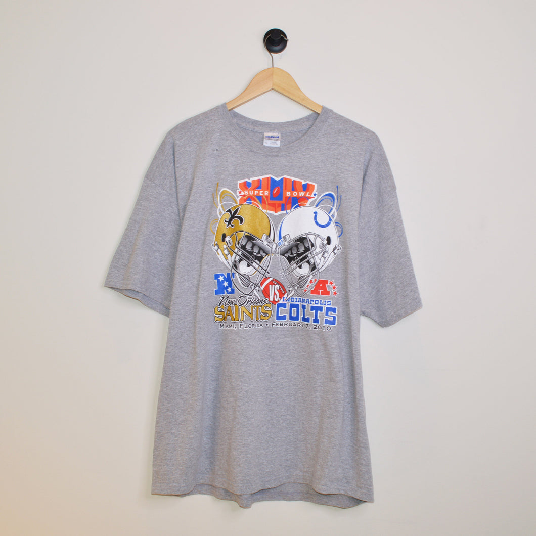 Vintage New Orleans Saints Indianapolis Colts Super Bowl T-Shirt [XL]