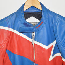 Load image into Gallery viewer, Vintage Teknic Leather Motorcycle Riding Jacket  [L]
