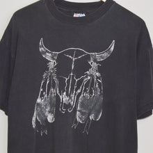 Load image into Gallery viewer, Vintage BOHO Skull and Feathers T-Shirt [XL]
